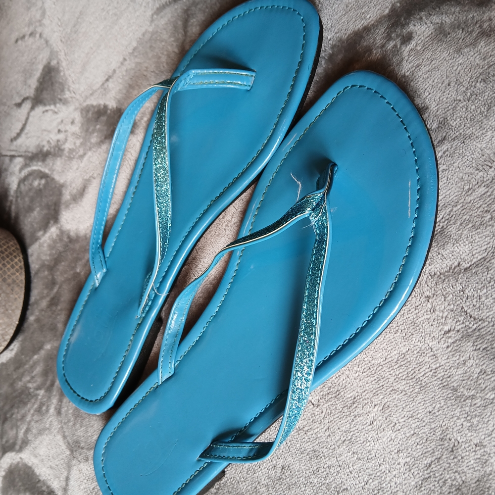 Blue Glitter Women's Sandals